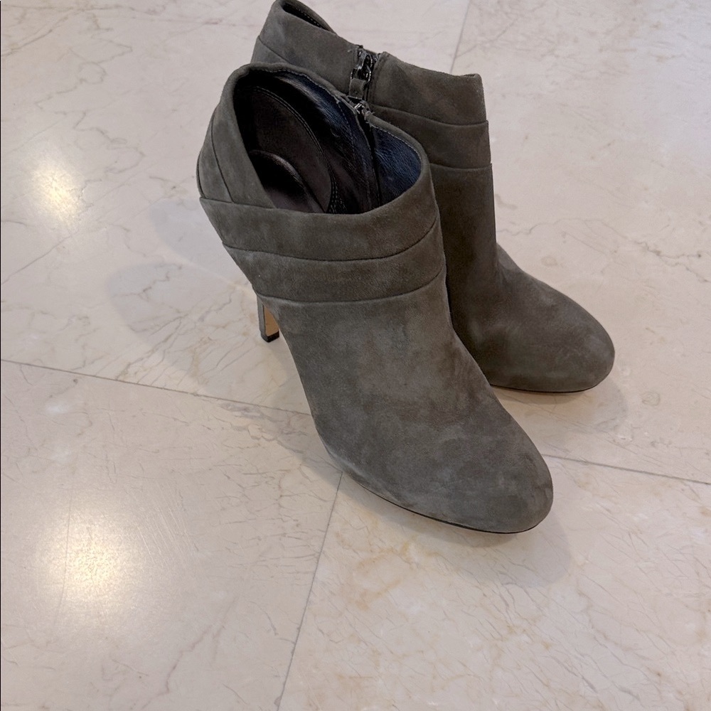 Via Spiga Dark Gray Heeled Boots - Picture 9 of 10